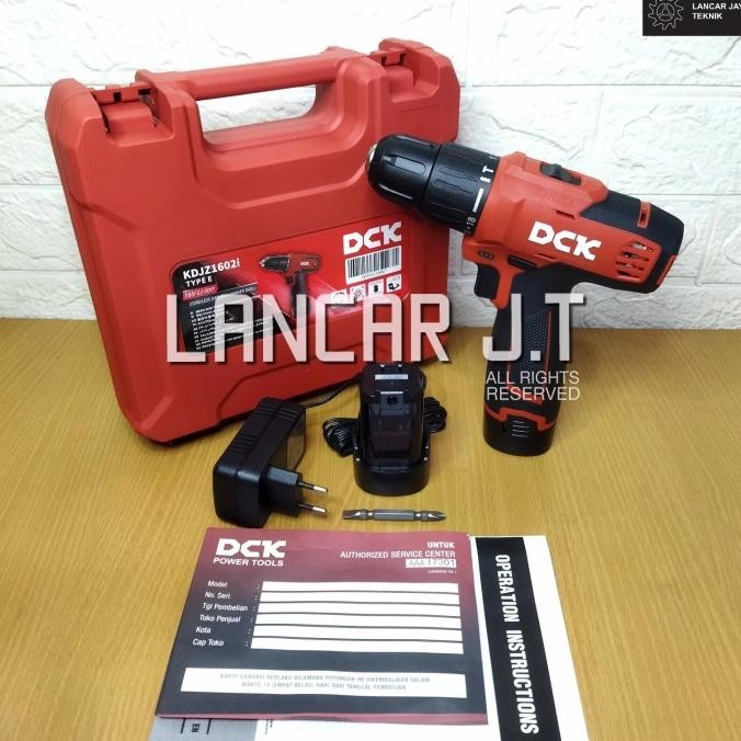 DCK KDJZ1602iE BOR BATERAI 10 MM CORDLESS HAMMER DRILL DRIVER 16V DCK