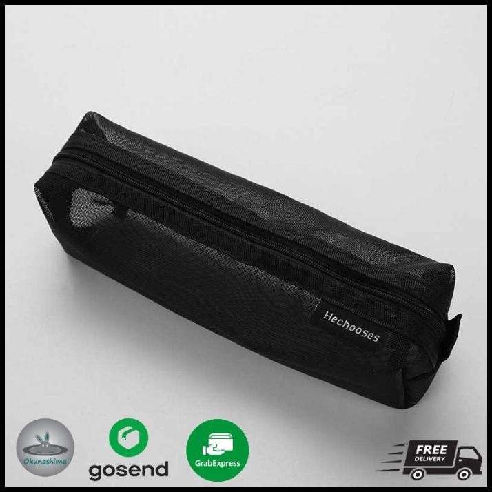 

Simple Pencil Stationery Case Tempat Pensil Transparan Bahan Mesh