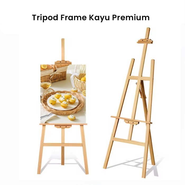 

TERBARU! Standing Tripod Wooden Easel Tripod Kayu Stand Lukis Bingkai Foto