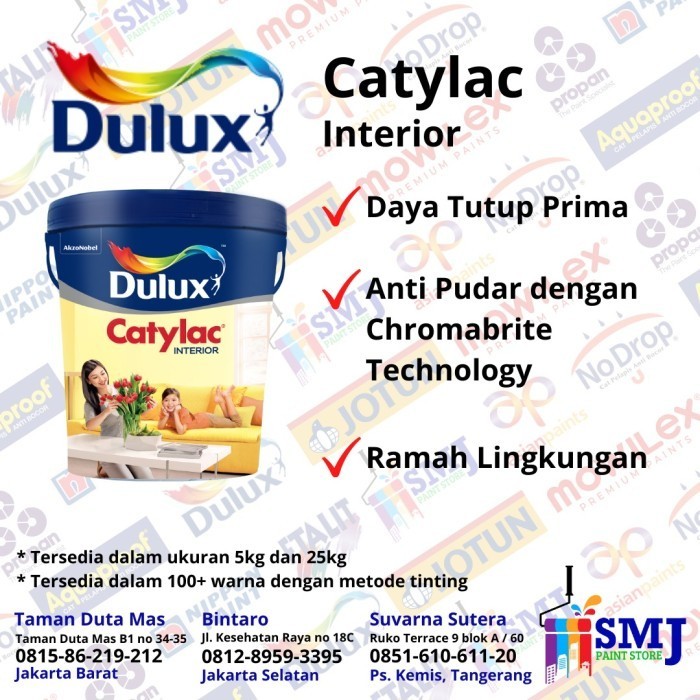 PROMO Cat Tembok Interior DULUX CATYLAC Semua Warna 5kg