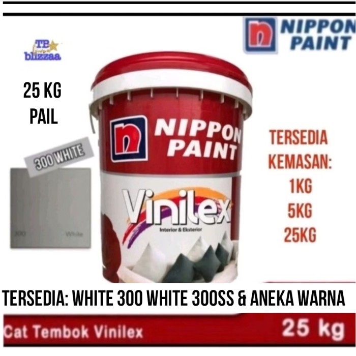 TERBARU! Vinilex 25kg Pail Vinilex White 300 Putih Vinilex 25kg Nippon Paint