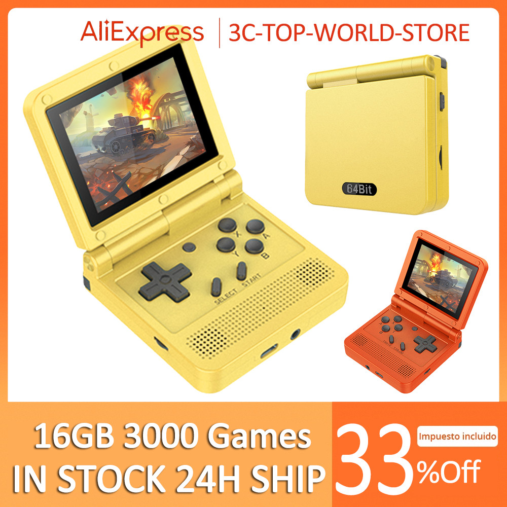 POWKIDDY V90 Handheld Game Conso Retro Flip Game Player