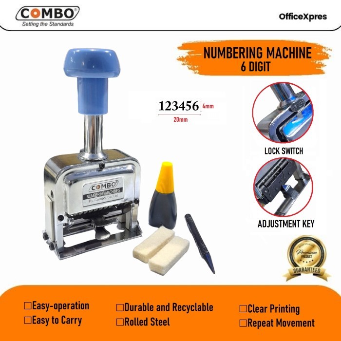 

Numerator / Numbering Machine 106S (6 digits) Combo
