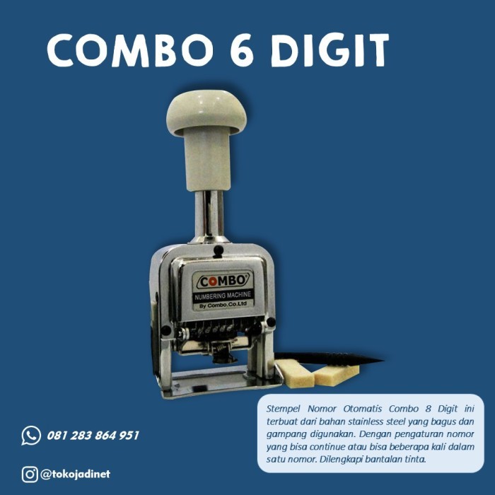 

Stempel Nomor Otomatis Combo 6 Digit Type 106S