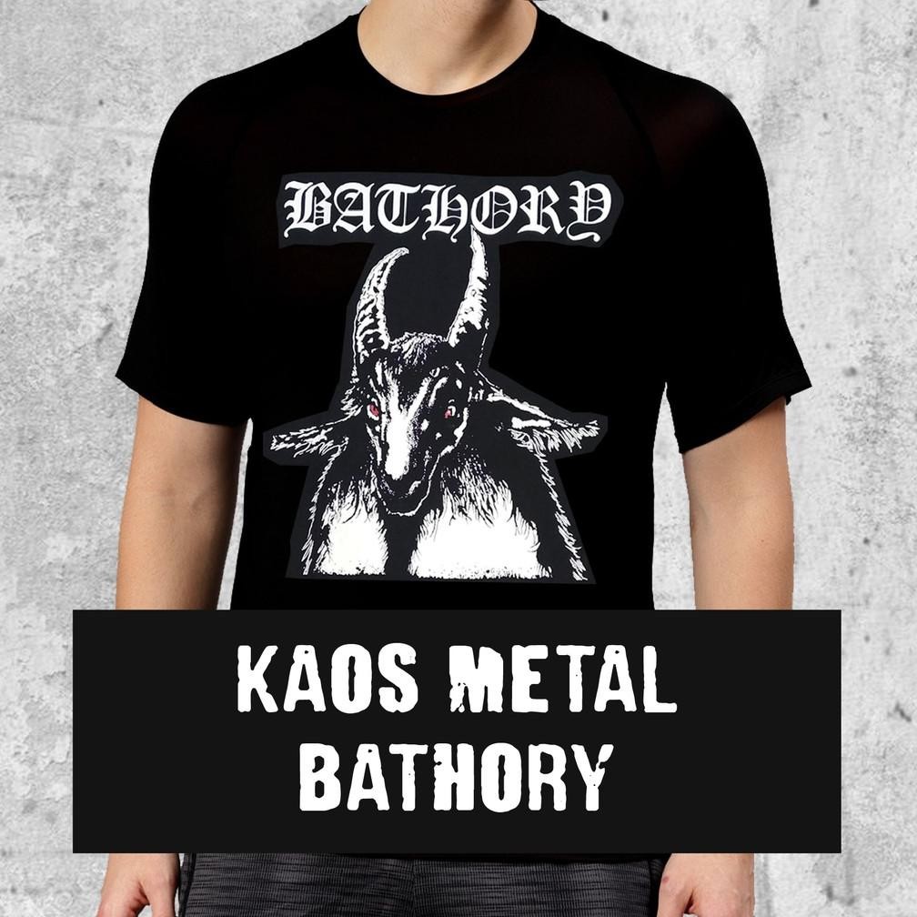 Promo [Geser Kiri] Kaos Oblong Pendek Builtup Bathory Band Musik Metal Prapatan Rebel Original Jumbo