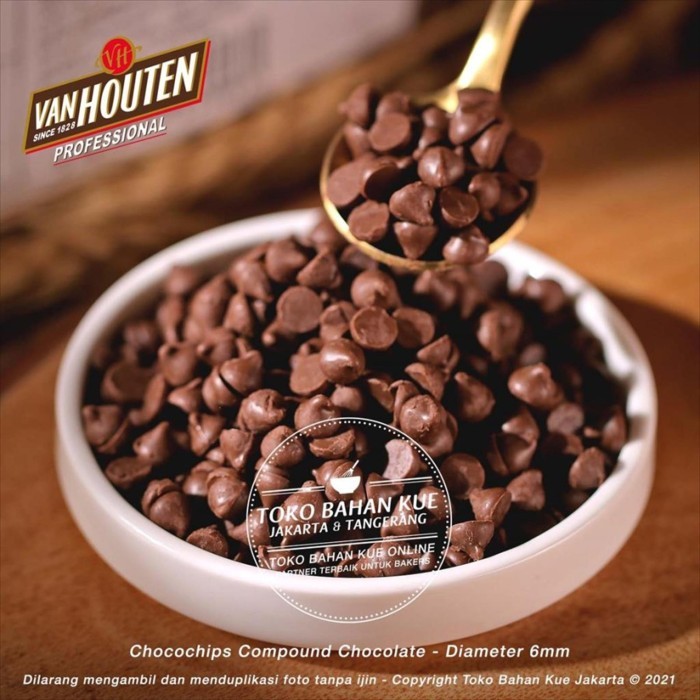 

Van Houten Se Sweet Baking Chips 1kg Topping Choco Chip Compound Toping Chocochips