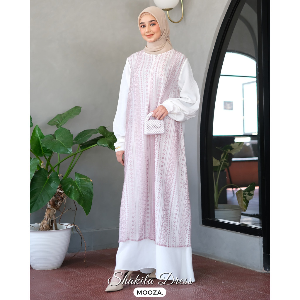 Shakila Dress | Model Gamis Terbaru | Baju Muslimah | Model Baju Gamis Kombinasi Brokat Terbaru