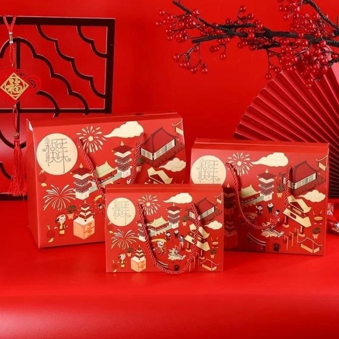 

Fgh Gi Box/Kotak Hamper Cookie/ Permen Imlek