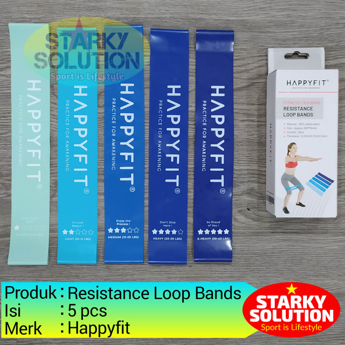 TERLARIS RESISTANCE LOOP BANDS HAPPYFIT Resistance Band Set
