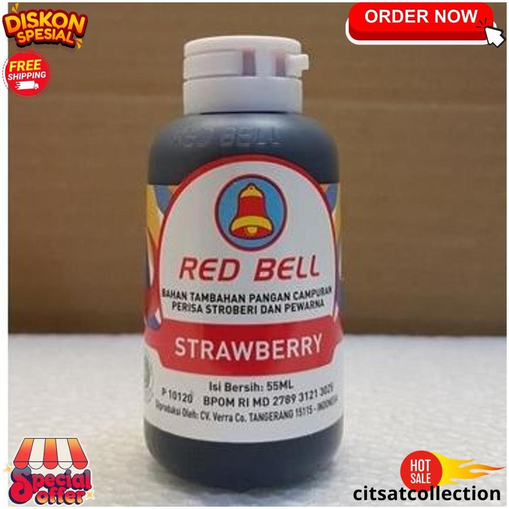 

Pewarna Dan Perisa Red Bell Rasa Strawberry 55Ml Termurah Banget