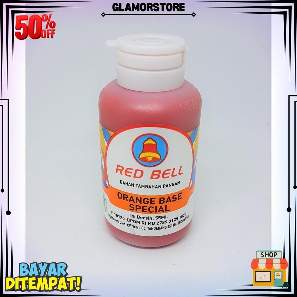 

Perasa Dan Pewarna Red Bell Rasa Orange Base Special 55Ml Bj Promo 1.1