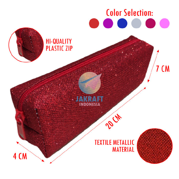 

Tempat Pensil Kain Zipper Ff-133 Pen Pencil Textile Case Warna Lengkap
