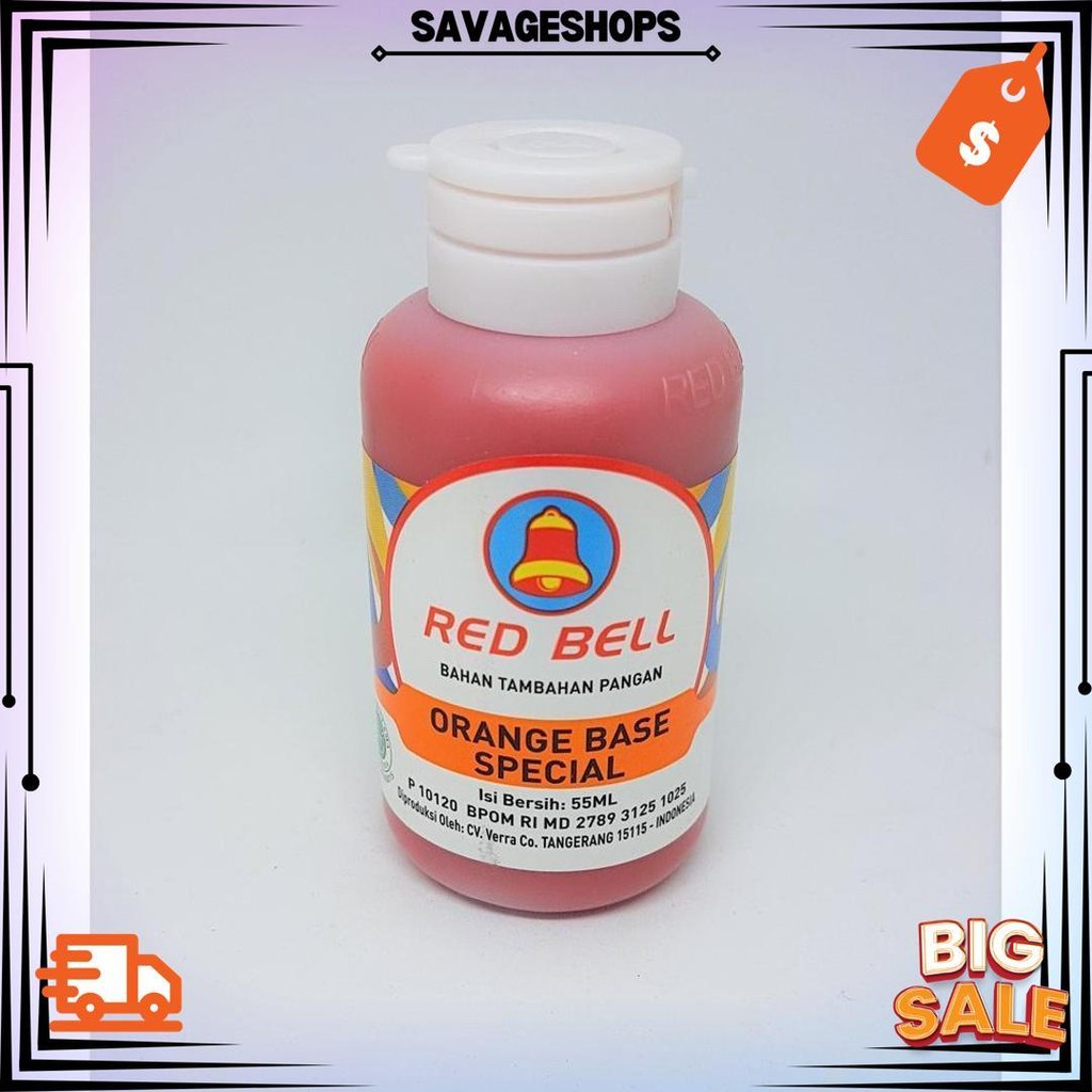 

Perasa Dan Pewarna Red Bell Rasa Orange Base Special 55Ml Bj Best Seller