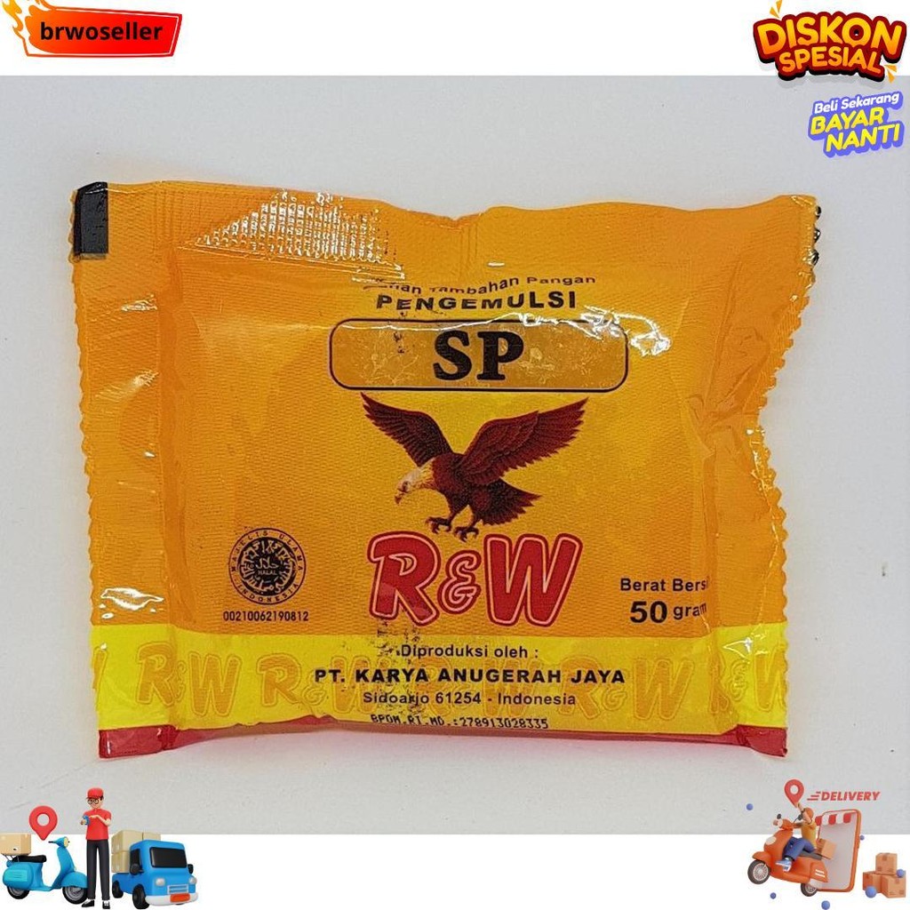 

Emulsifier Kue/Pengemulsi Kue/ Sp 50 Gr R&W Rajawali Bj Promo Puncak