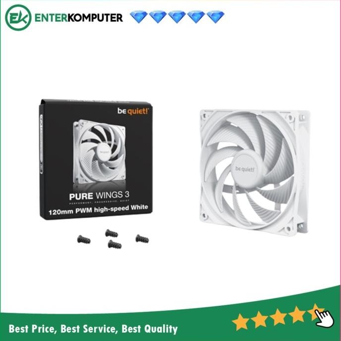 

diskon! be quiet! pure wings 3 white version - 120mm pwm high-speed - great performance and quiet cooling