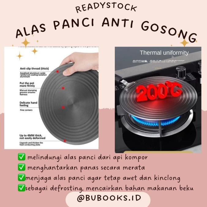 alas panci anti gosong/ tatakan kompor tahan panas /heating plate