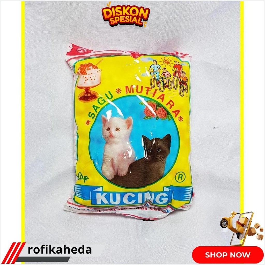 

Sagu Mutiara Cap Kucing 100 Gr - Sagu Mutiara Cod