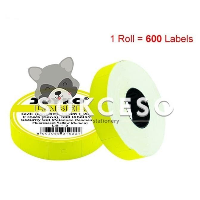 

Sale Joyko Label Lb-3 (2 Baris Yellow Fluo) Dijual Per Slop Isi 10 Roll