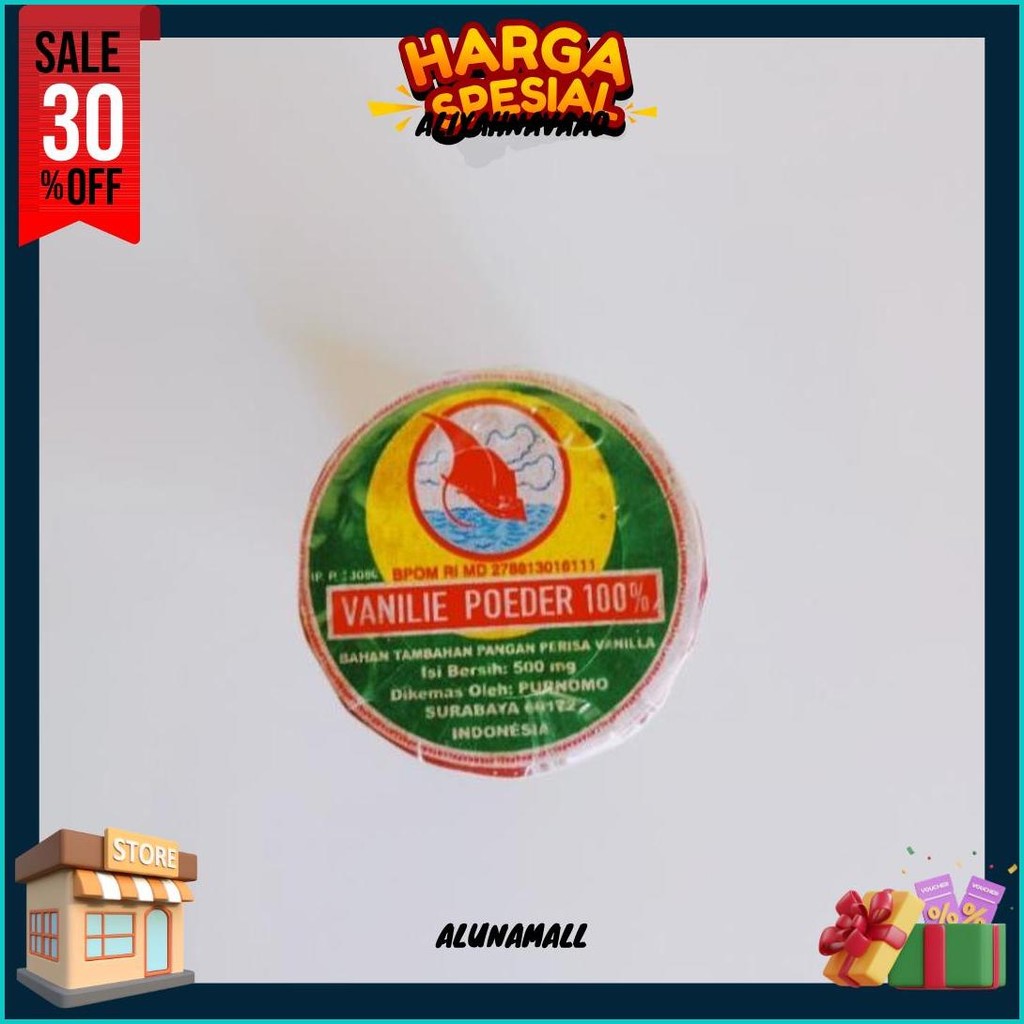 

Vanilie Powder Vanili Bubuk Cap Kapal Layar Lajar 1 Slop Gratis Ongkir