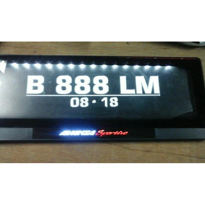 Tatakan / Tempat Plat Nomor Premium Mobil AVANZA Sportivo Lampu