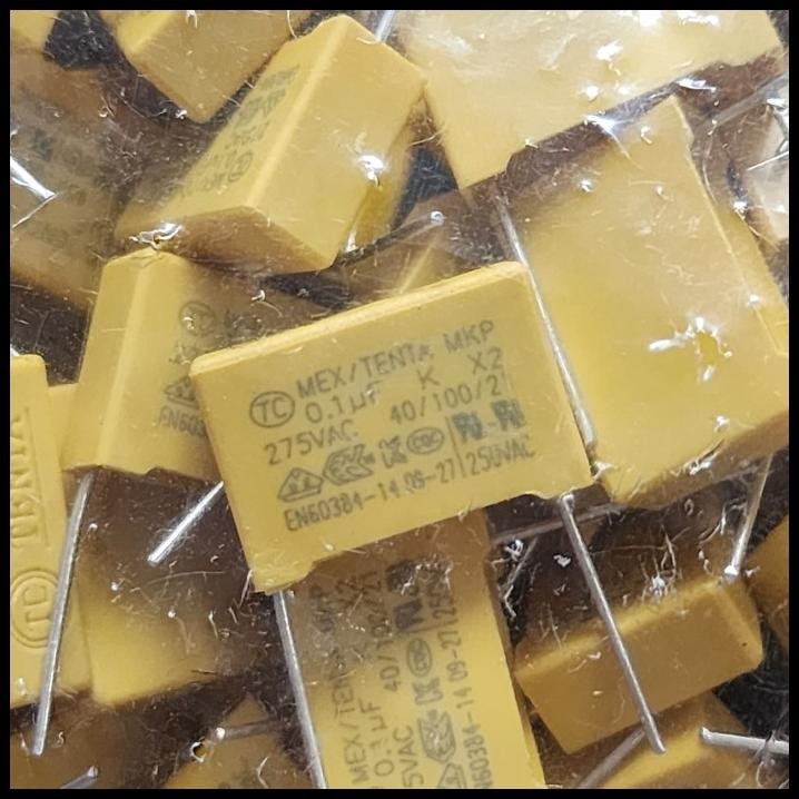 TERBARU CAPACITOR MKM 104 100N 275V KAPASITOR MKT 100N 275 VOLT 1000 PCS 