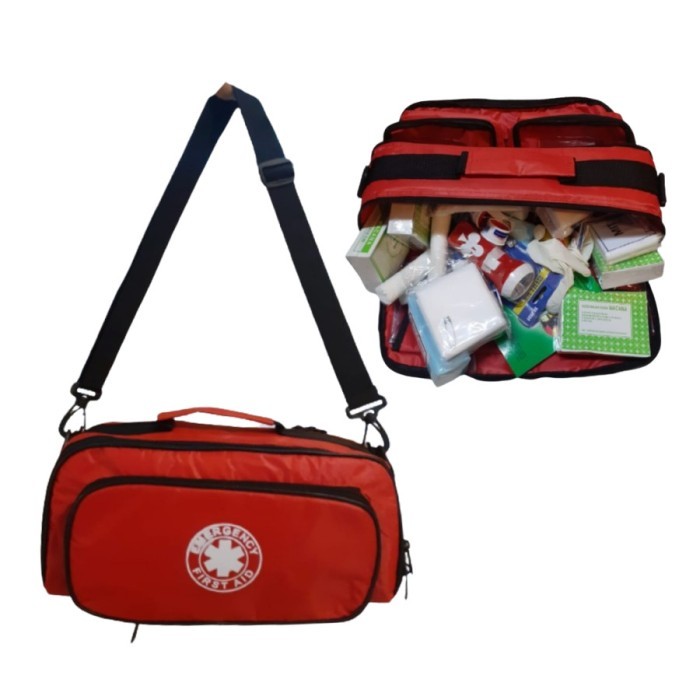 Tas Selempang Obat P3K type A ,B DAN C + isi lengkap /tas slempang