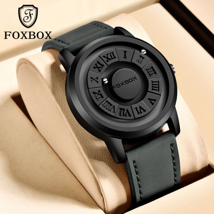 HOT SALE LIGE Sub Brand FOXBOX Men Watch Creative Scrolling Beads Quartz Watche