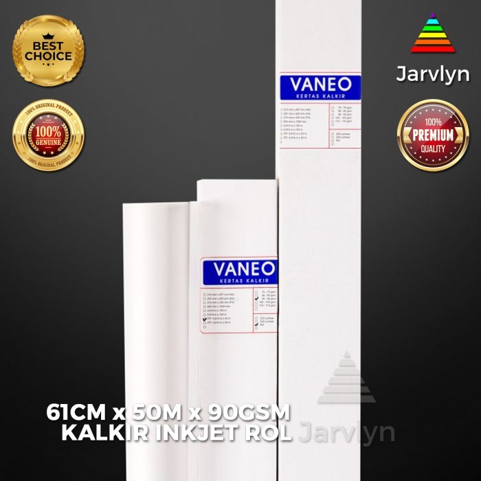 

KERTAS KALKIR INKJET ROL 61CM 90/95 GSM 50M INKJET TRACING PAPER ROLL
