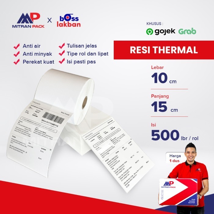 

(GOJEK/GRAB) Resi Thermal / Stiker Thermal Rol