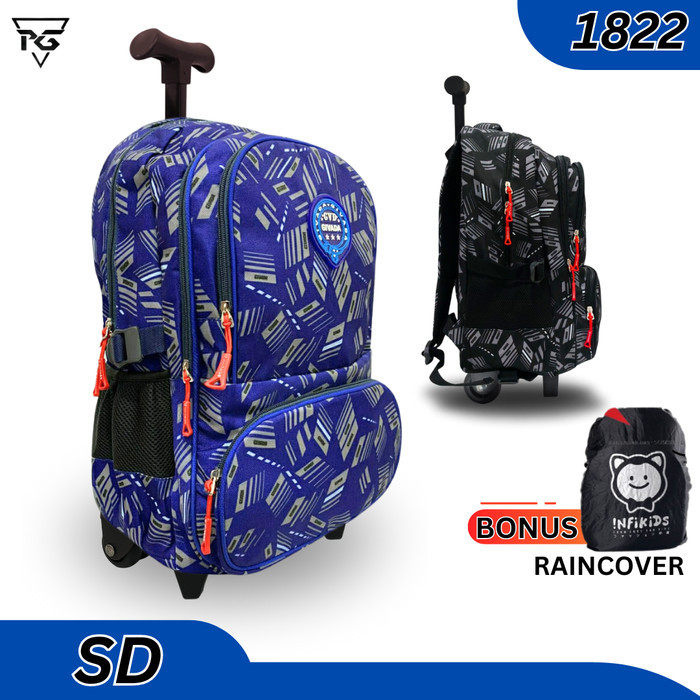 TERBARU Tas Troli Anak Sekolah Laki Laki SD-SMP High Quality Tas Koper Anak