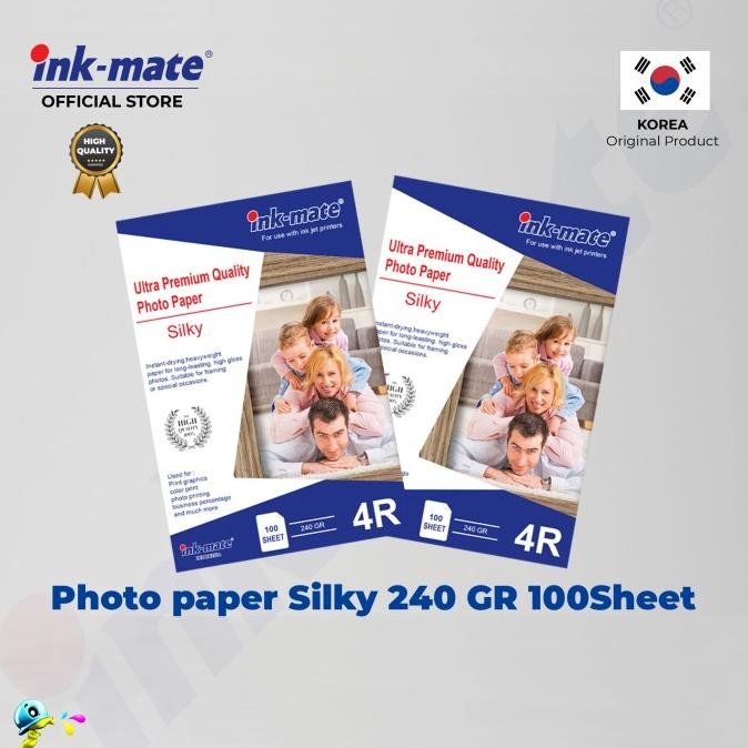 

sale! kertas photo inkmate photo paper silky 240gr 4r isi 100 lembar
