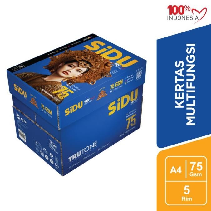 

sale! sidu kertas fotocopy 75 gsm a4 - 1 boks = 5 rim