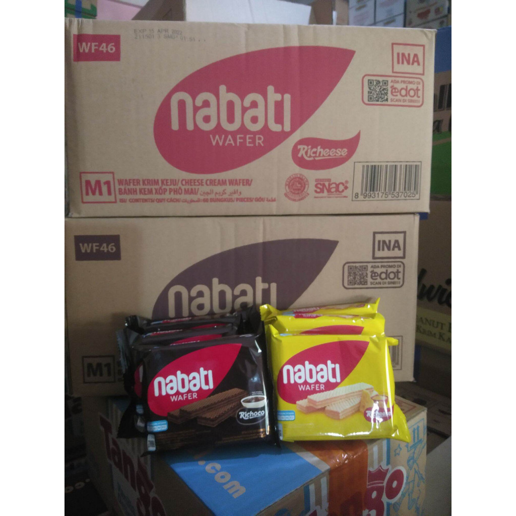 

1 dus Nabati Wafer Coklat / Keju 43gr (isi 60)