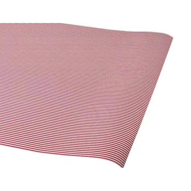 

sale! kertas kado - roll 3m merah strip putih motif garis garis