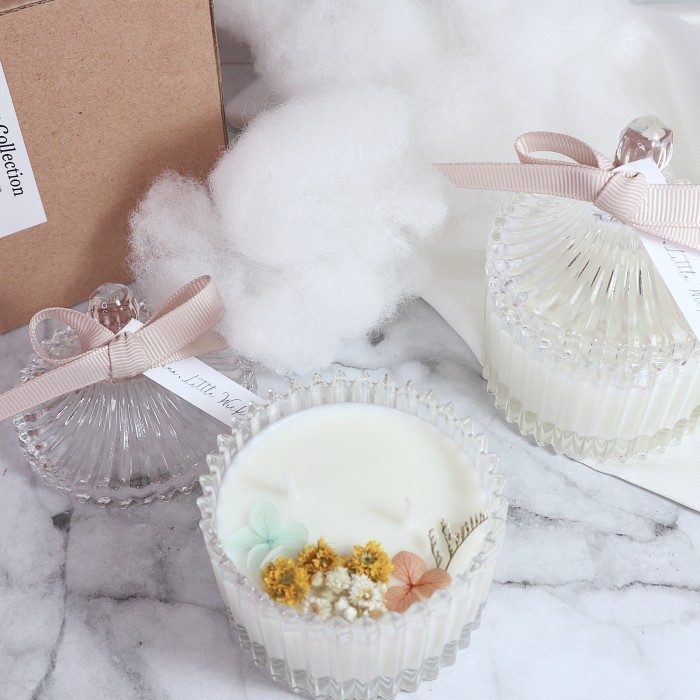 READY CRYSTAL JAR PREMIUM SCENTED CANDLE/LILIN AROMATERAPI SOUVENIR WEDDING