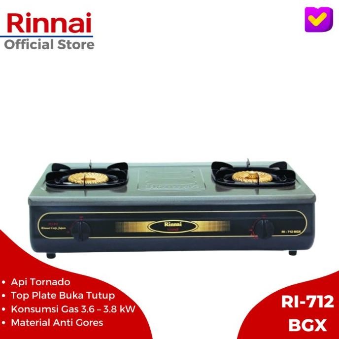 RINNAI KOMPOR GAS 2 TUNGKU GRANDE SERIES RI 712A 712BGX 712T