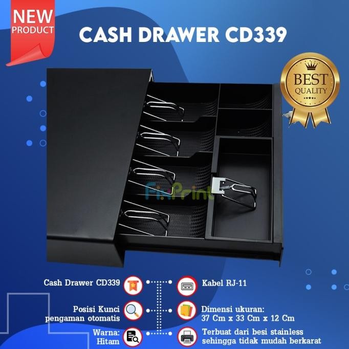 

sale! cash drawer laci kasir mini iware cd-339 cd339 slot 5 kertas 2 koin