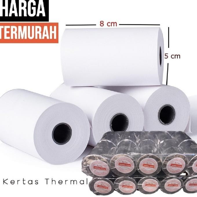 

sale! kertas struk thermal 80x48 paket 10 roll