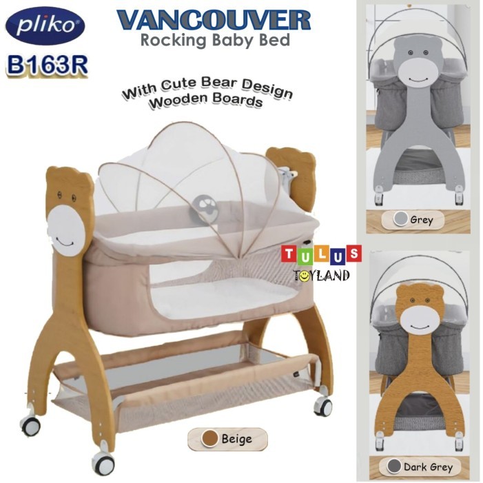 Box Bayi Pliko Vancouver Rocking Baby Bed Music Light Ayunan Bassinet