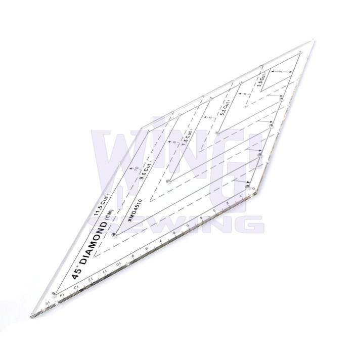 

TERLARIS! Penggaris Jahit Pola Diamond Skala 45 11.5cm Mika Akrilik Acrylic