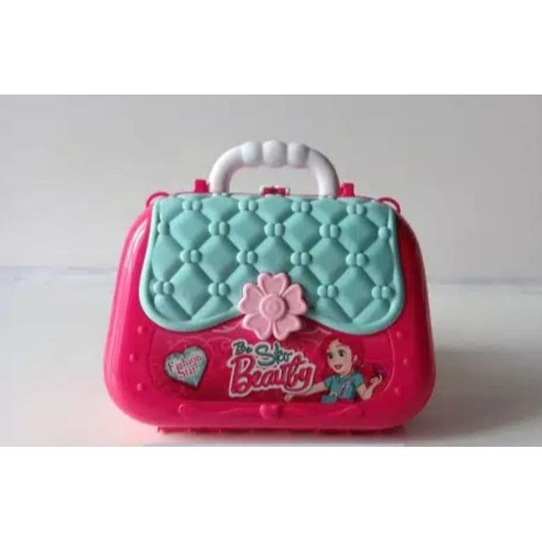 Mainan Makeup 2in1 beauty fashion girl tas
