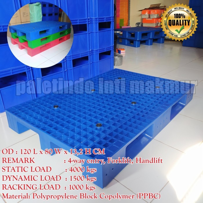 

TERLARIS! Palet Plastik 120 x 80 x 13,2 Cm - Berlubang