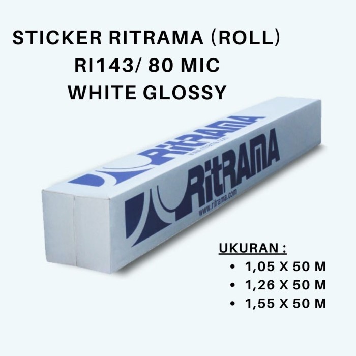 

Sticker Ritrama White Gloss 80 Mic - Uk. 1,26 x 50 M (Roll) 23.500