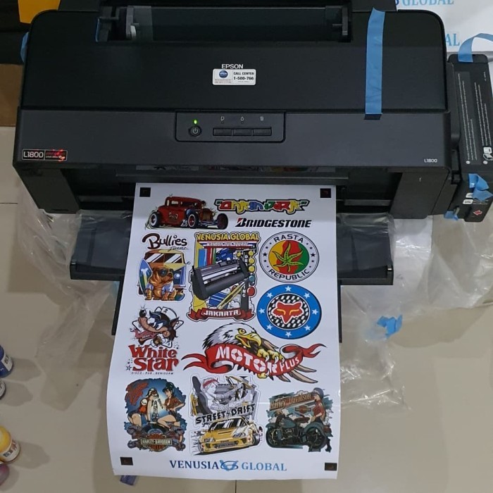 

Bahan Sticker Vinyl InkJet 120gsm A3*30M - Print Tinta Art/Pigment/Dye