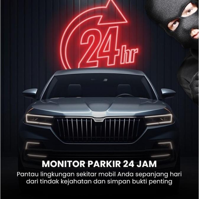 Mtech DVR Spion 3 Way Kamera Perekam Dashcam Mobil 11 Inch Treca Wifi GPS