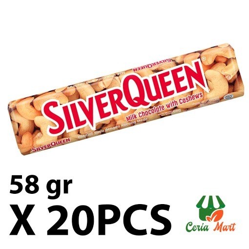 

Silverqueen Cashew Bundle 20 Bar x 58 gr Coklat Silver Queen Mede