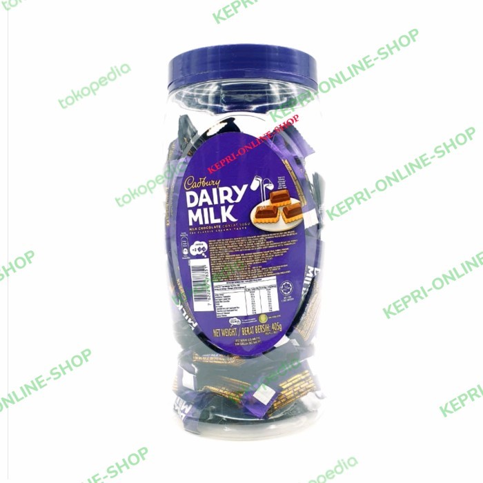 

Cadbury Dairy Milk 405g isi 90pcs