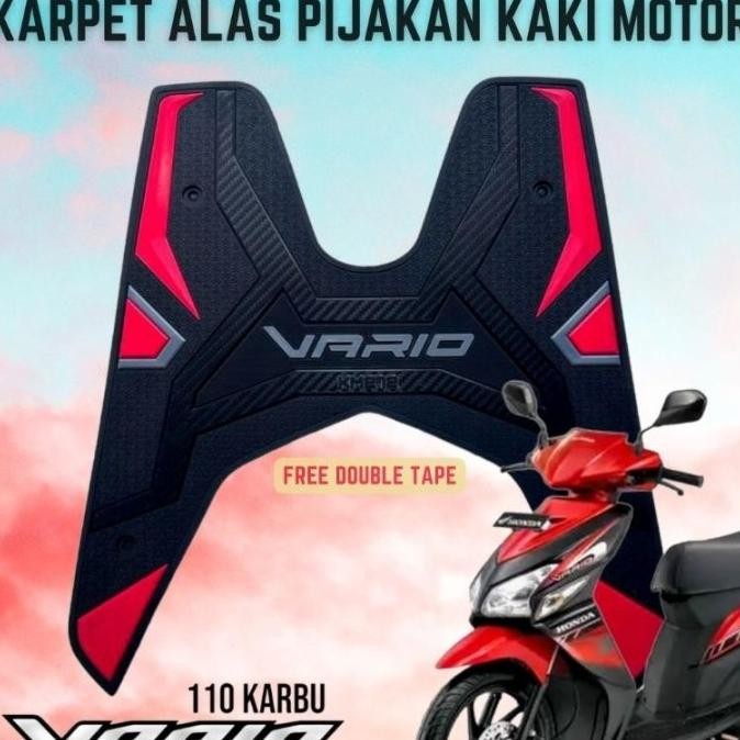 TERBARU PIJAKAN MOTOR HONDA VARIO 110 KARBU | KARPET MOTOR HONDA VARIO 110 KARBU | ALAS KAKI MOTOR H