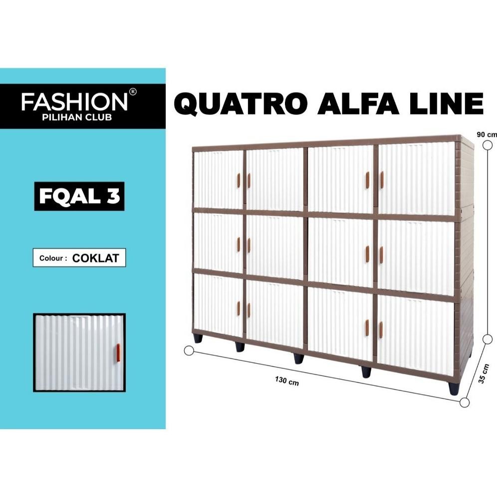 Fashion Quatro Alfa Line (CLUB) -  Lemari plastik Club FQAL Susun 2 Susun 3 | Lemari Serbaguna | Lem