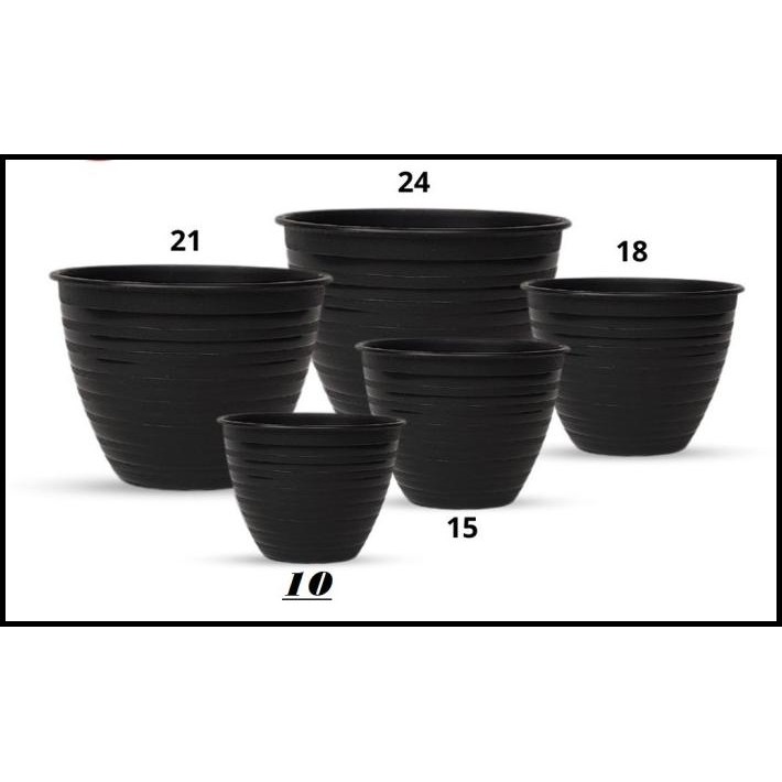 Mirai Pot Tanaman Hias Motif Tawon Black Hitam ukuran 20/pot tawon